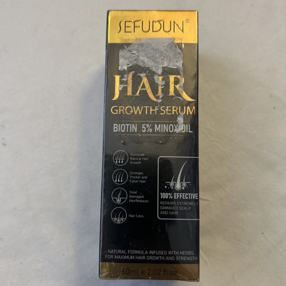 Sefudun 5% Minoxidil Hair Growth Serum for NATURAL Hair Growth Oil Hair - 2OZ